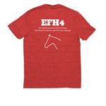 Equipowerment Foundation Motto Collection, a Rise Up Red Allmade Eco Triblend Unisex Tee (back-view)