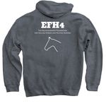Equipowerment Foundation Motto Collection, a Dark Heather Pullover Hoodie (back-view)