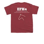 Equipowerment Foundation Motto Collection, a Cardinal Red Youth Unisex Tee (back-view)