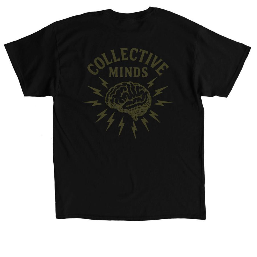 Collective Minds, a Black Classic Unisex Tee (back-view)