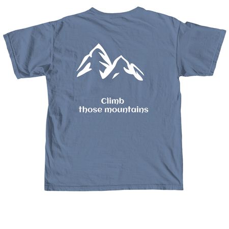 Mountain climber, a Blue Jean Comfort Colors Unisex Tee