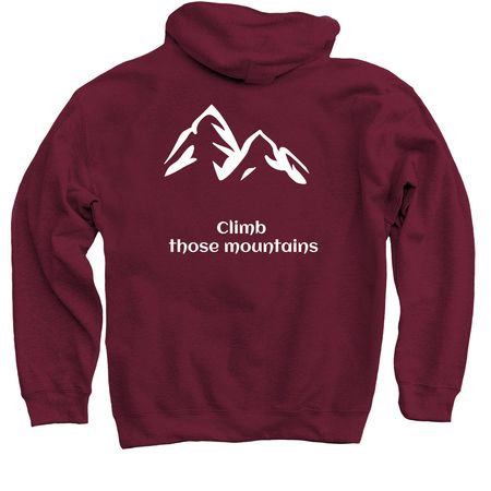 Mountain climber, a Maroon Pullover Hoodie