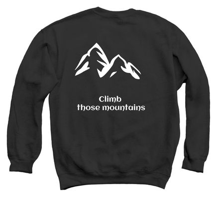 Mountain climber, a Black Crewneck Sweatshirt