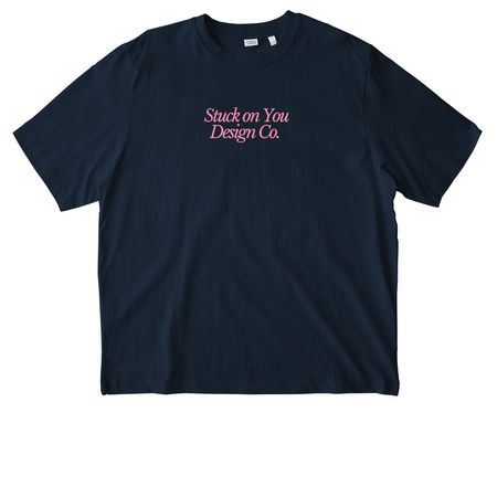 Pink/Yellow SOYDC Shirt, a French Navy Stanley/Stella Unisex Freestyler Heavyweight Tee