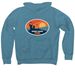 Great Lakes Fish Sweatshirt, a Heather Deep Teal Premium Pullover Hoodie (back-view)