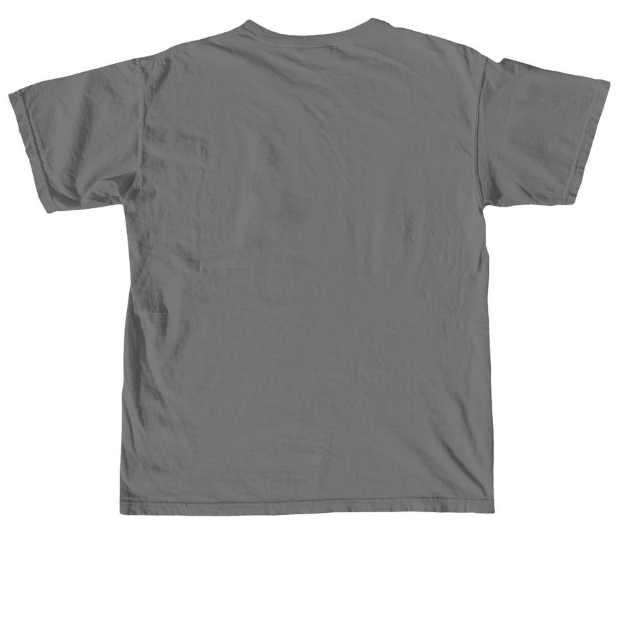 Feathered Tails Farm - Winston Font, a Grey Comfort Colors Unisex Tee (back-view)