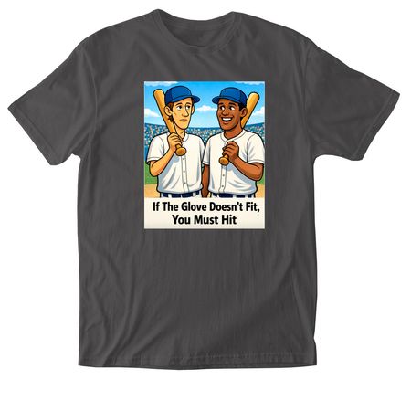 If The Glove Doesn't Fit, a Charcoal Softstyle Cotton Tee