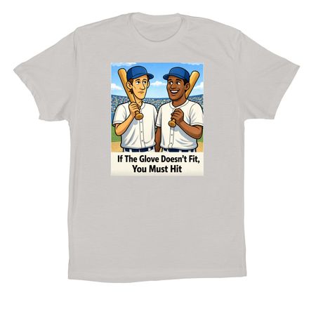 If The Glove Doesn't Fit, a Solid Athletic Grey Premium Cotton Tee