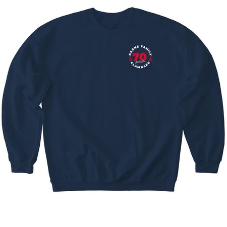 Gagne Family 70th Clambake, a Navy Softstyle Crewneck Sweatshirt