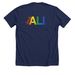 Open to All - Dark Colors, a Solid Navy Blend Premium Unisex Tee (back-view)