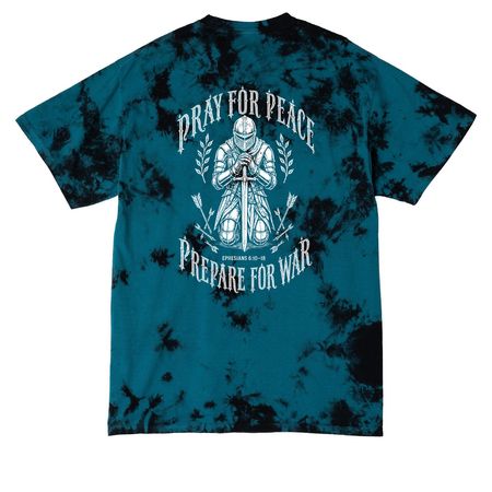 The Power, a Black/ Teal Crystal Tie Dye Tee