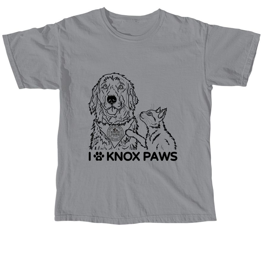 Knox PAWS, a Granite Comfort Colors Unisex Tee