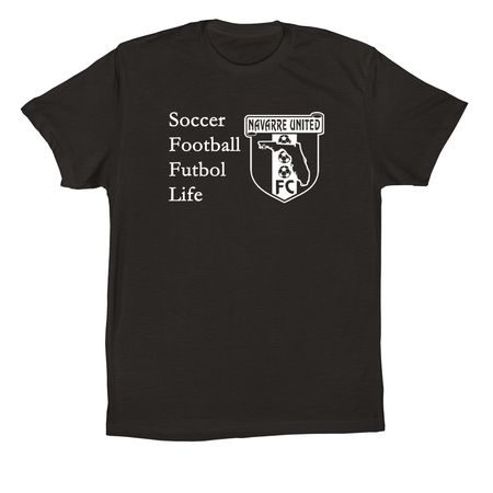NUFC Soccer futbol life, a Black Premium Cotton Tee