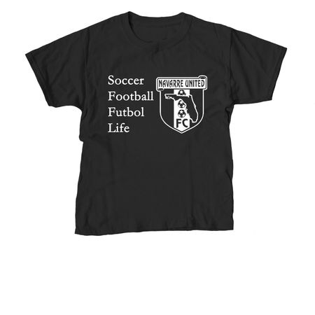 NUFC Soccer futbol life, a Black Youth Unisex Tee