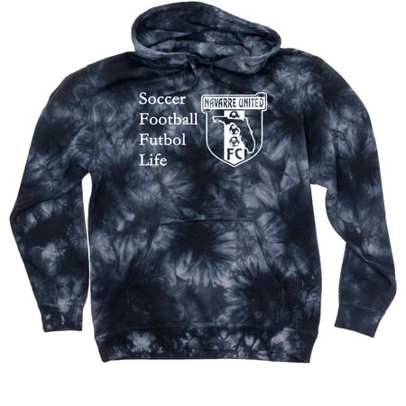 NUFC Soccer futbol life, a Black Tie Dyed Pullover Hoodie