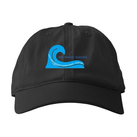 WE MAKE WAVES, a Black Printed Eco Baseball Cap