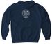 Girls Rugby Dark Sweatshirts, a Navy Gildan Softstyle Pullover Hoodie (back-view)