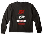 Dream. Plan. Do. -Keep Moving Forward, a Black Youth Heavyweight Long Sleeve Tee (back-view)