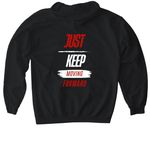 Dream. Plan. Do. -Keep Moving Forward, a Black Gildan Softstyle Pullover Hoodie (back-view)