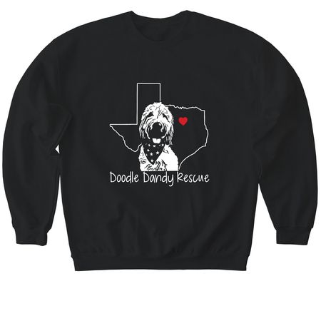 Signature Logo (White), a Black Softstyle Crewneck Sweatshirt