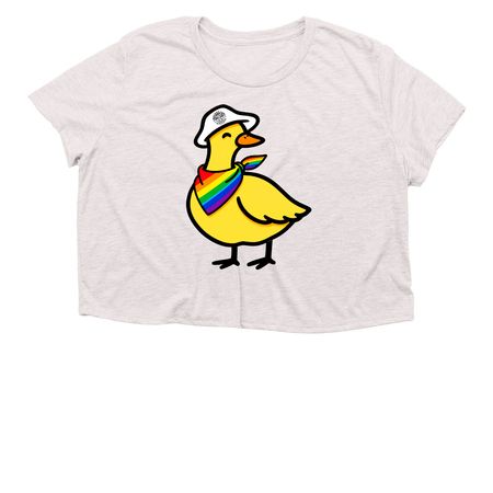 Make Way for NYC!, a Heather Dust Women?s Flowy Cropped Tee