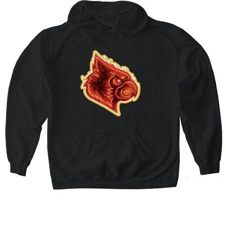Fire Cardinal, a Black Gildan Softstyle Pullover Hoodie
