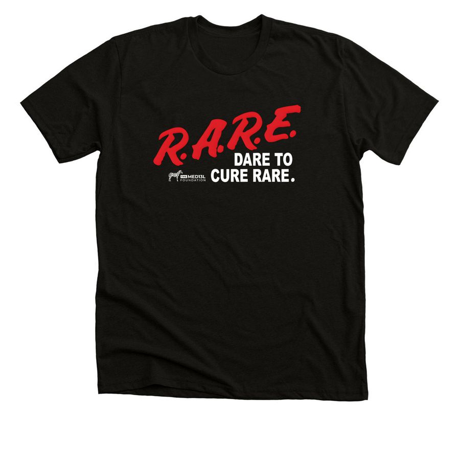 DARE TO CURE RARE, a Solid Black Blend Premium Unisex Tee