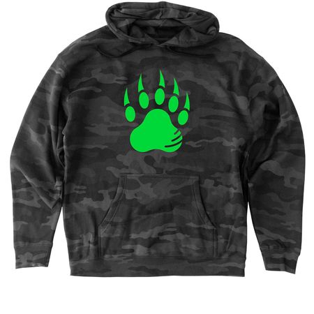 BLACK CLOUD 420 VLOGS, a Black Camo Heavyweight Camo Pullover Hoodie