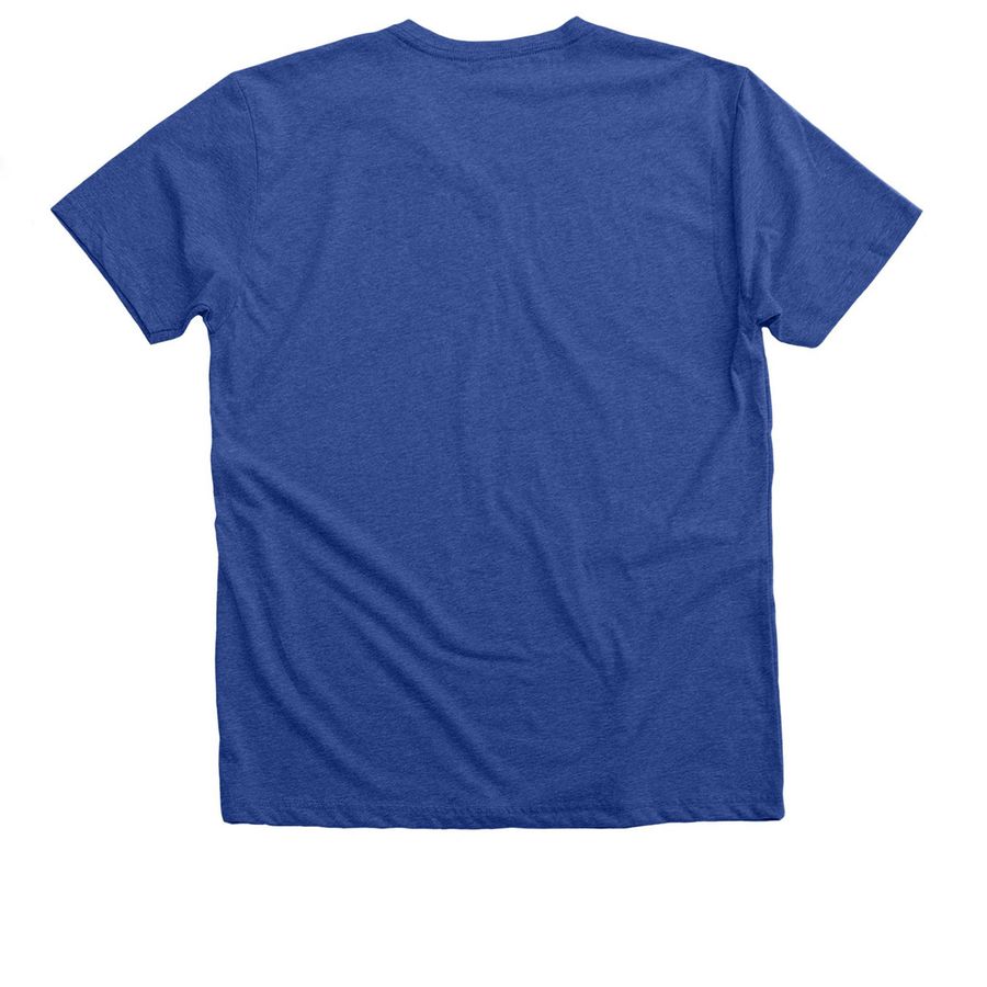 Sol's 40th!&nbsp;, a Heather True Royal Premium V-Neck Tee (back-view)