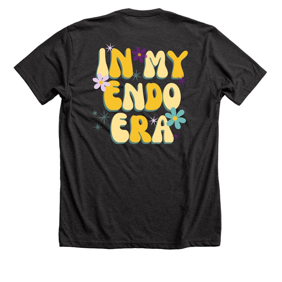 In My Endo Era Apparel, a Dark Grey Heather Premium Unisex Tee (back-view)