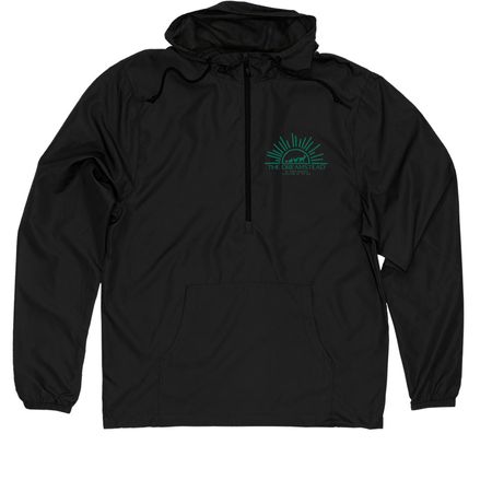 the Dreamstead Jacket, a Black Quarter-Zip Windbreaker