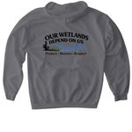 Sacramento Area Creeks Council, a Charcoal Gildan Softstyle Pullover Hoodie (back-view)