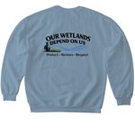 Sacramento Area Creeks Council, a Stone Blue Softstyle Crewneck Sweatshirt (back-view)