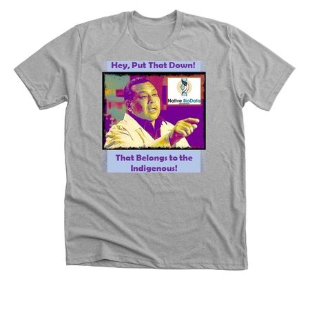 Put That Down #1 Redux, a Athletic Heather Premium Unisex Tee