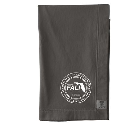 FALI White logo, a Pepper Comfort Colors Blanket