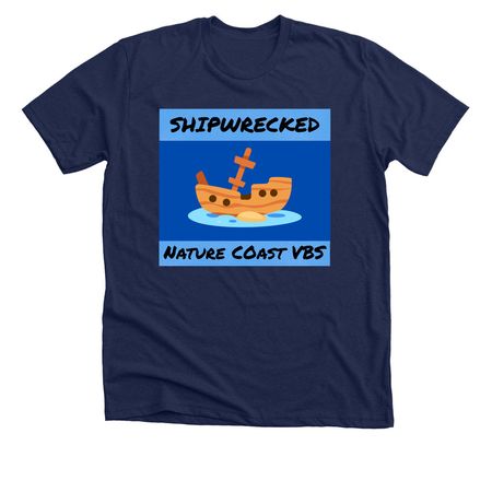 Shipwrecked VBS Merch, a Solid Navy Blend Premium Unisex Tee