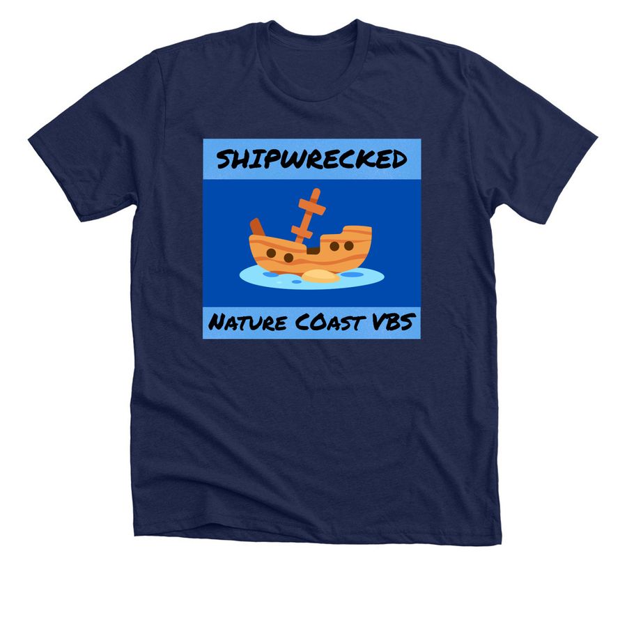 Shipwrecked VBS Merch, a Solid Navy Blend Premium Unisex Tee