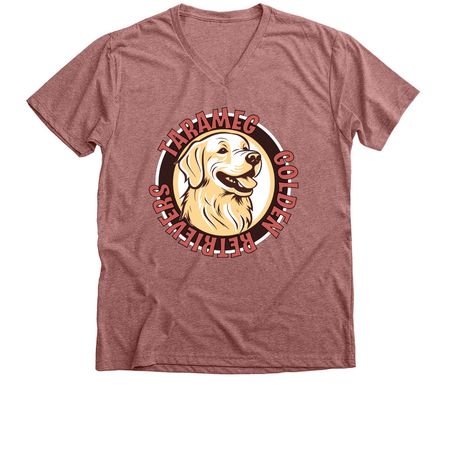 Tarameg Round Logo with Back Quote II, a Heather Mauve Premium V-Neck Tee