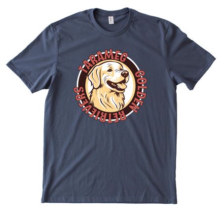 Tarameg Round Logo with Back Quote II, a Night Sky Navy Allmade Heavyweight Recycled Cotton Tee