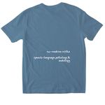 to love is to listen: slp & aud, a Indigo Blue Softstyle Cotton Tee (back-view)