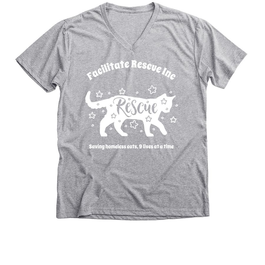 Facilitate Rescue - Help Us Help Them, a Athletic Heather Premium V-Neck Tee