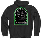 Lounge Fundraiser, a Black Pullover Hoodie (back-view)