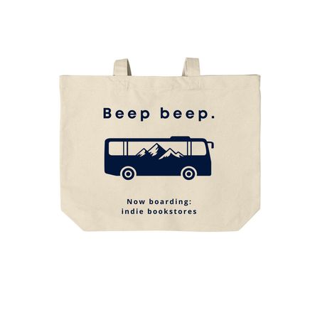Beep beep tote, a Natural Cotton Canvas Tote Bag