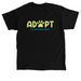 Adopt - Teal & Yellow, a Black Classic Unisex Tee