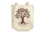 ?Soft, But Rooted? ? Vol. 1, a Natural Over-the-Shoulder Shopping Tote Bag (back-view)