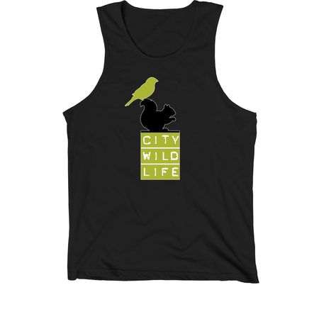 City Wildlife Logo, a Black Premium Cotton Tank
