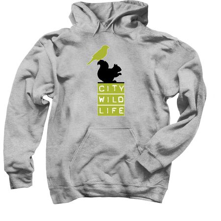 City Wildlife Logo, a Sport Grey Pullover Hoodie