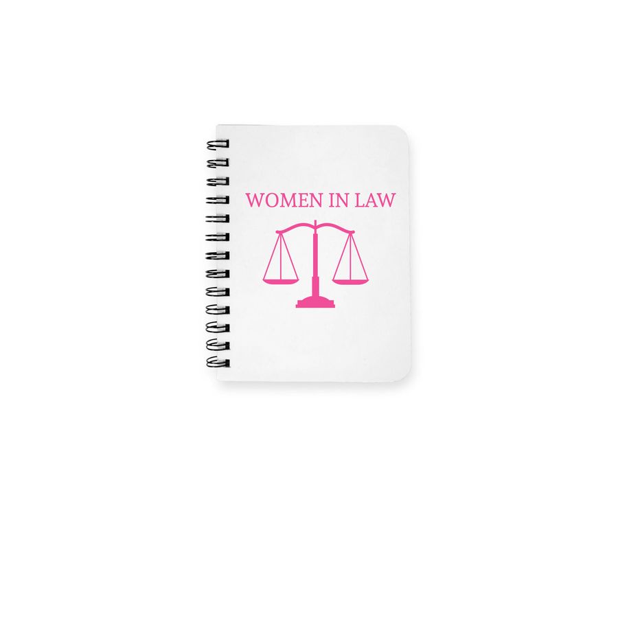"Women In Law" Spiral Notebook, a White Spiral Notebook
