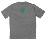 ARPF River Tee-Wicking Style, a Grey Concrete Heather Classic Performance Tee (back-view)