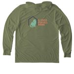 Don't Get Your Tinsel in a Tangle!, a Olive You Green Allmade Eco Triblend Hoodie Tee (back-view)